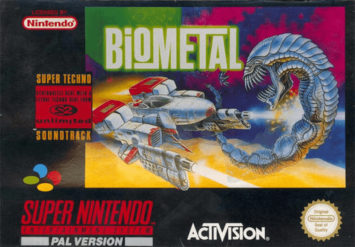 Biometal box art for Super Nintendo